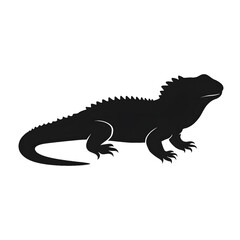 Tuatara silhouette vector style
