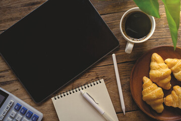 still life with coffee and books