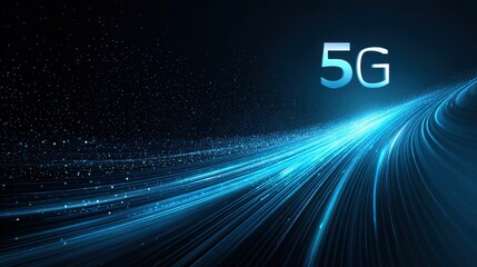 5G or 6G dot line mobile technology. Wireless data network and connection technology concept. high-speed, futuristic background. vector design.