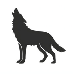 Gray wolf silhouette vector style