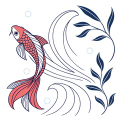 vector illustration of a fish