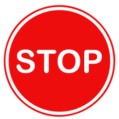 stop sign icon with simple flat design 