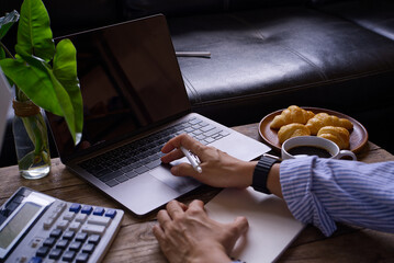 businessman working on laptop