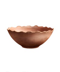 Artisan Pottery Bowl: This handcrafted pottery bowl showcases a unique scalloped edge, a testament to timeless artistry.