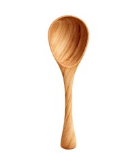 Wooden Spoon in Focus: A meticulously crafted wooden spoon showcases its natural grain and elegant design, ready for culinary tasks.