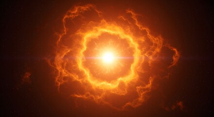 Fototapeta premium Abstract fiery ring design