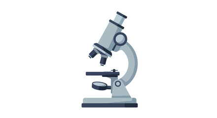 Illustration of a light microscope on a white background.