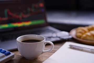 cup of coffee and newspaper