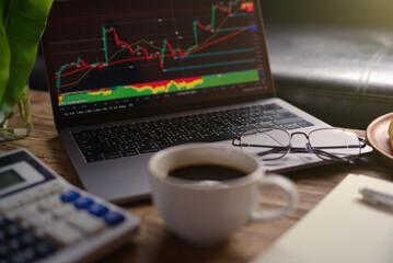 laptop and coffee cup