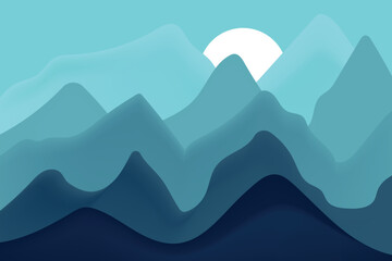 Mountain Landscape. Mountainous Terrain background