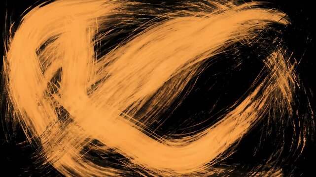 Abstract Orange Brush Strokes Background Video