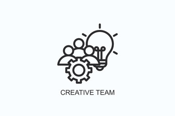 Creative Team Icon Or Logo Isolated Vector Illustration