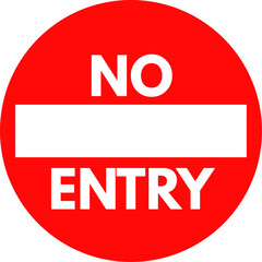 red no entry sign