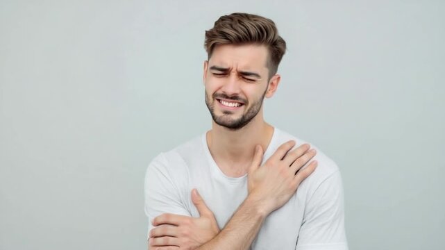 Man Experiencing Shoulder Pain - Causes, Symptoms, and Treatment Options for Relief.