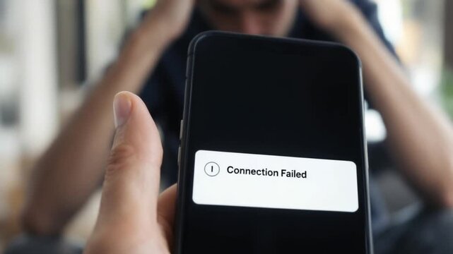 Frustration with Technology - Connection Failure on Mobile Device.