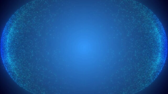 Royal blue color abstract shining glitter particles with blank space , stage award and event background