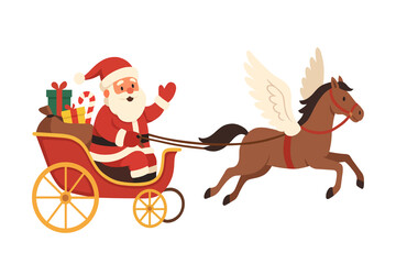 Santa Claus's train brings gifts