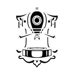 Vintage Espresso Machine Crest Logo
