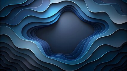 Abstract flowing layers of deep blue and teal creating a textured organic and modern background