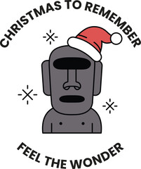 A cartoon of a man with a Santa hat on his head