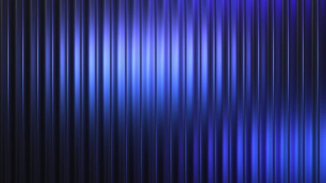 Abstract background animation with ribbed glass effect, 4k seamless looped video, 3d render