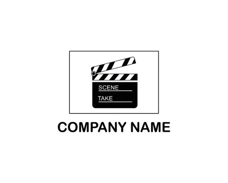 Film clapperboard icon on a plain background, symbolizing movie production and creativity