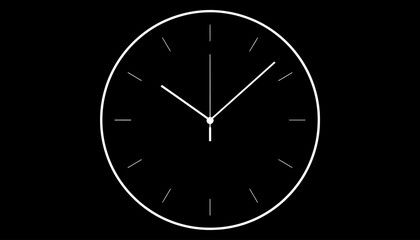 Minimalistic clock design showing time at 1010 against a simple black background