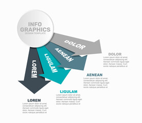 Obraz premium Infographic design template with place for your data. Vector illustration.
