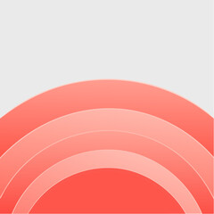 Abstract layered coral arches with white background for graphic design