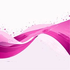 Abstract pink wavy shapes on white background for design projects