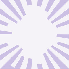 Abstract radial burst design in lavender with white copy space modern backdrop