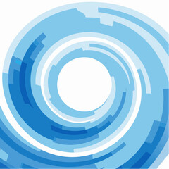 Abstract swirling geometric blue design vector graphic for modern concepts