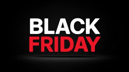 black friday text on black background,