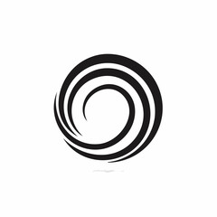 Abstract black swirl design on white background for graphic resource