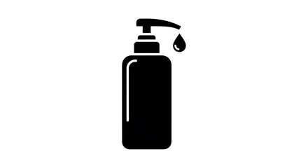 Minimalist Hand Soap Dispenser Icon for Hygiene and Cleanliness.