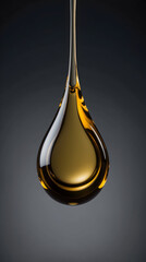 Golden Oil Drop, Close-Up, Perfect for Health & Beauty Products
