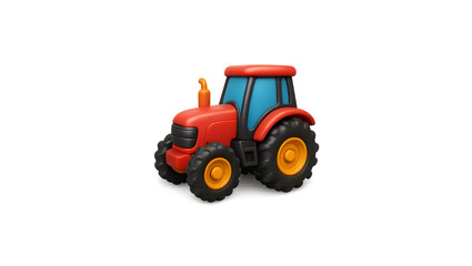 Obraz premium 3D red tractor 