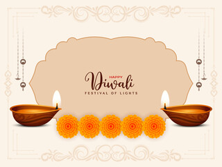 Happy Diwali religious Indian festival decorative background