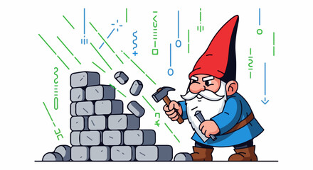 Young child feeding ducks casts bread against simple white background, capturing simple delight, also translated into English as Young child feeding ducks.