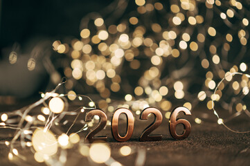 2026 text background. New year and business concept strategy.