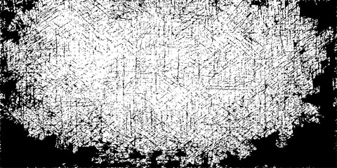 Abstract grunge texture pattern on a black and white dirty wall surface for vintage design backdrop illustration