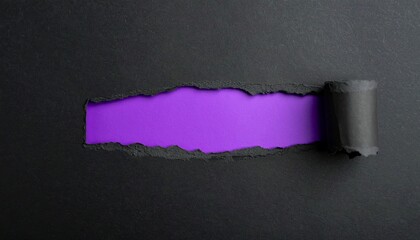 A creative Halloween-themed paper background featuring a purple torn opening 