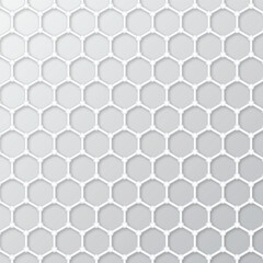 white hexagonal honeycomb pattern, black and white vector illustration