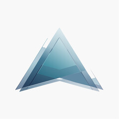Abstract blue triangle design for modern technology and business concepts