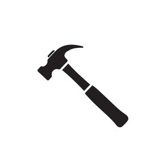 Hammer icon. Black, minimalist icon isolated on white background. Hammer simple silhouette. Web site page and mobile app design vector element.