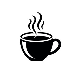 Hot coffee cup vector illustration with rising steam perfect for caf&eacute; branding beverage shop packaging breakfast restaurant promotion design and cozy drink marketing materials