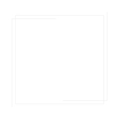 Obraz premium White thin line square frame element..
