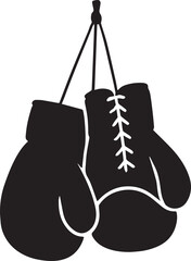 boxing globes silhouette vector