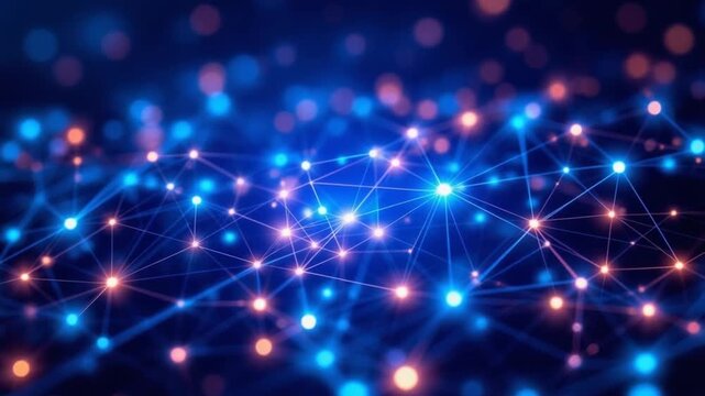 Abstract Network Connection - A Futuristic Data Visualization.