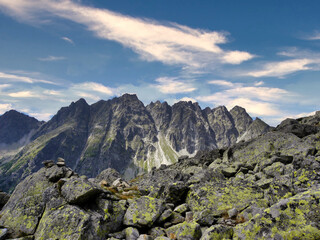 mountain landscape in sunny weather